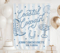 Personalized Coastal Cowgirl banner for beach bachelorette party with western coastal theme
