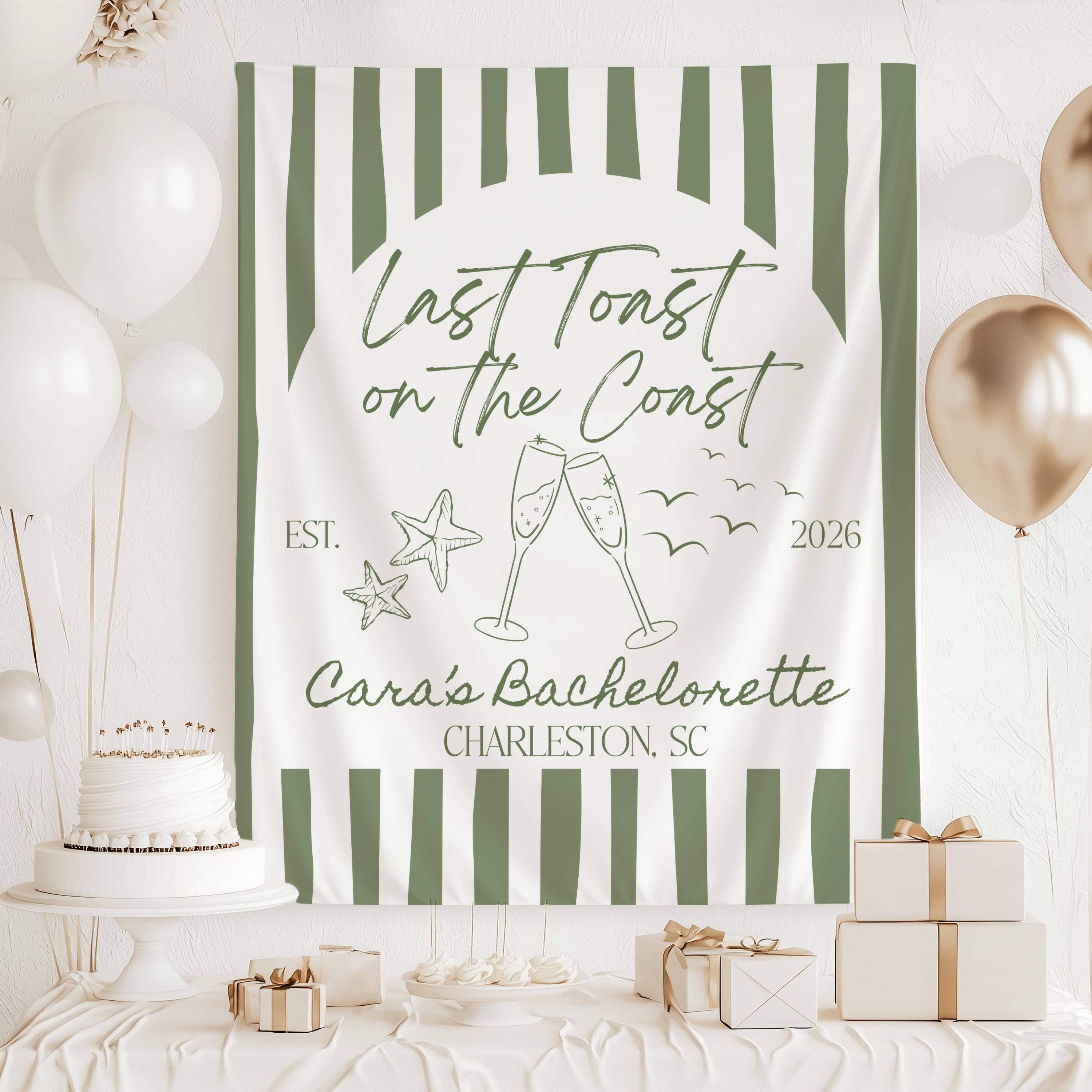 Custom Charleston Bachelorette Banner for Bridal Celebration 