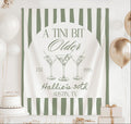 Personalized A Tini Bit Older birthday banner featuring martini glasses and custom birthday text
