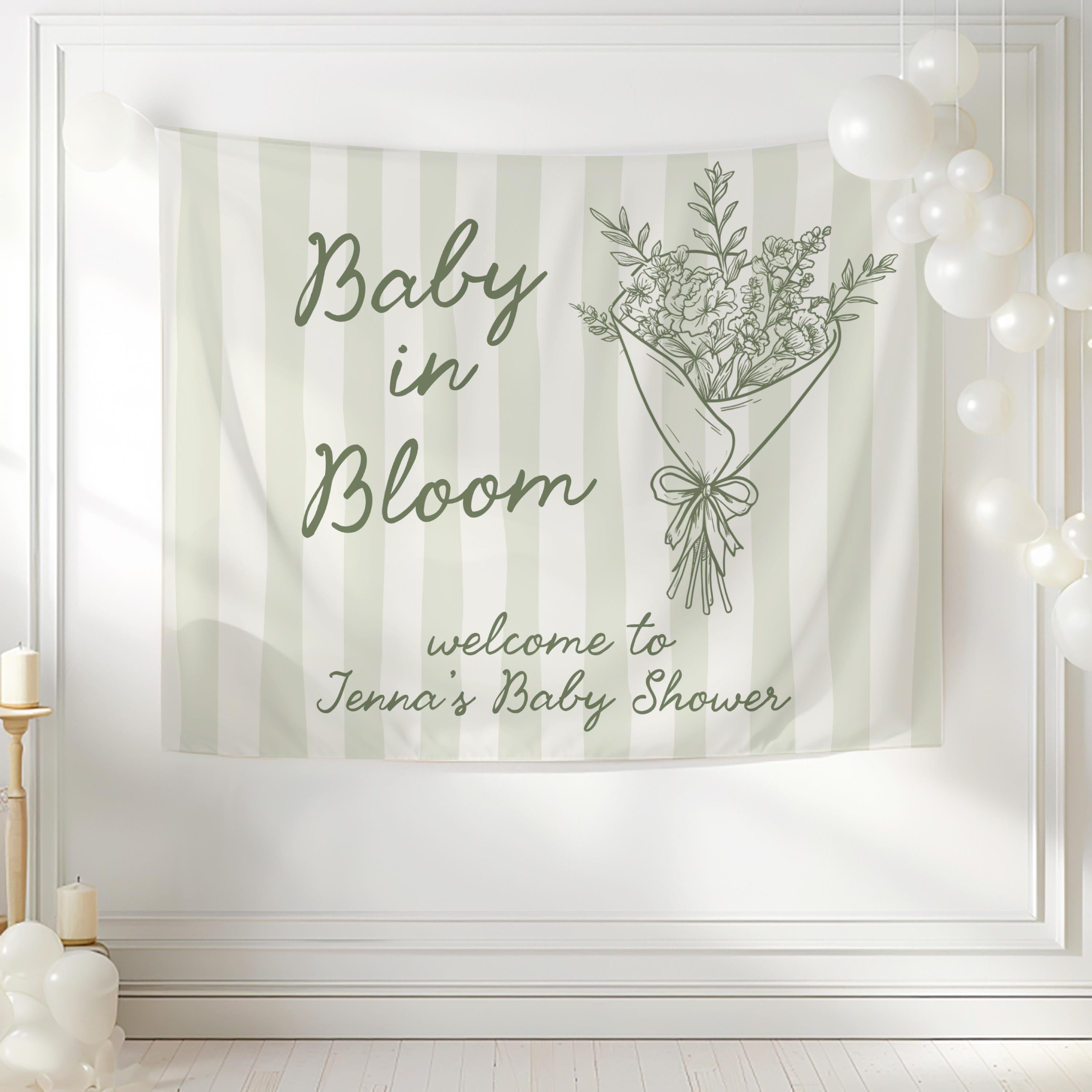 elegant baby in bloom tapestry perfect for baby showers