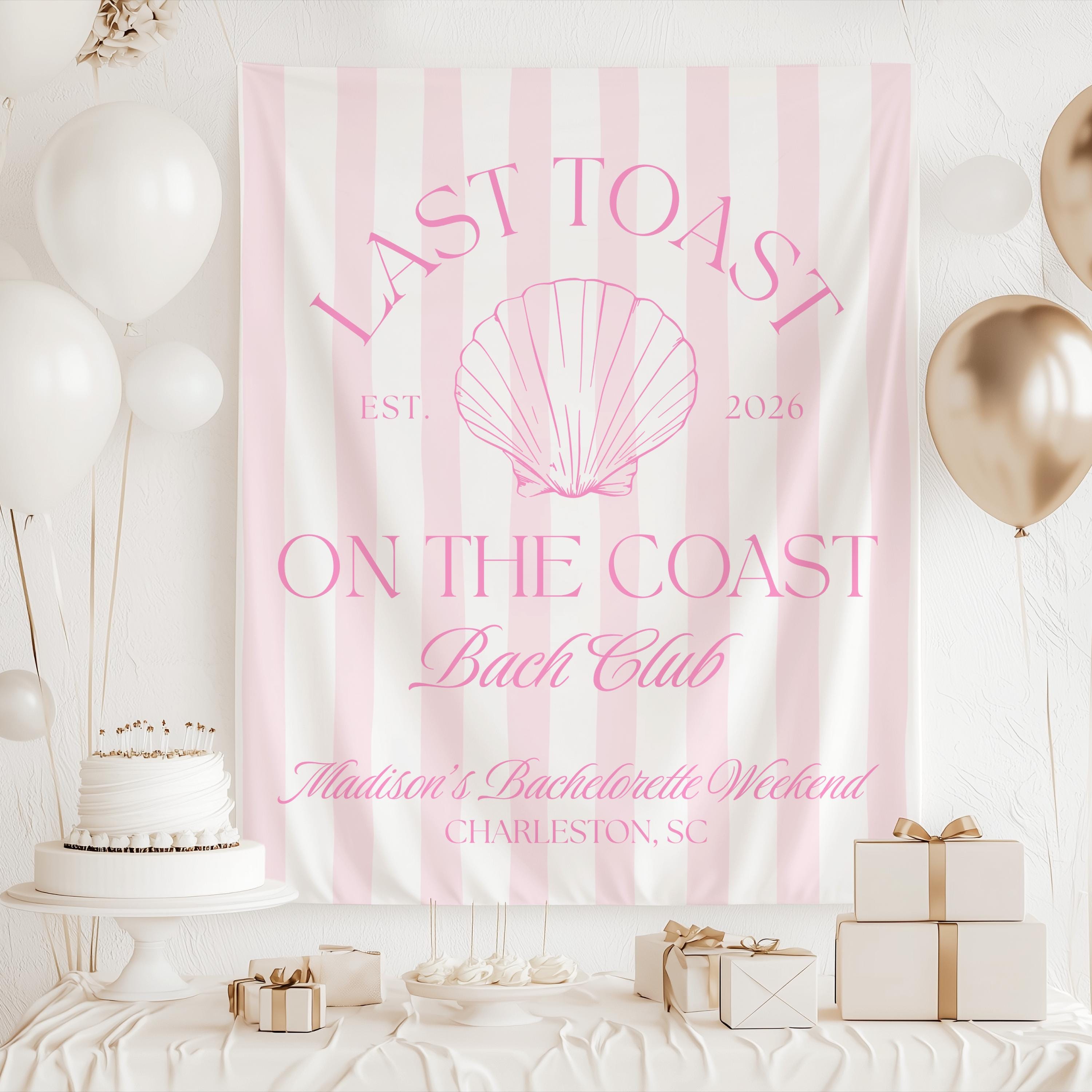 Personalized Bach Club banner for a beach girls trip and bachelorette celebration