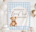 Personalized Beary First birthday banner with custom name for a teddy bear themed first birthday