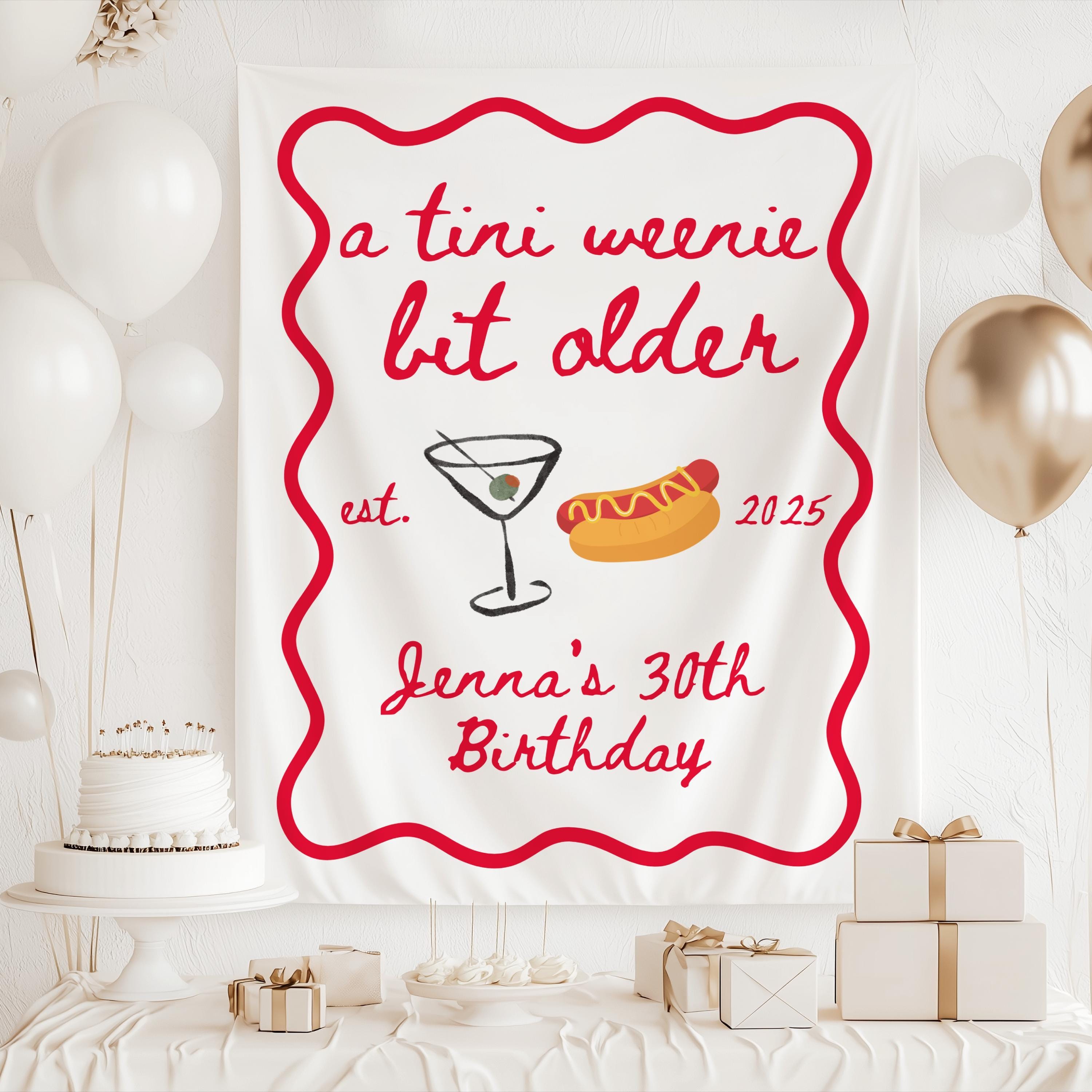 Cocktail birthday party decorations banner personalized for 21st 30th 40th 50th and other milestone birthdays