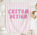 Custom party banner personalized from your own design, Canva file or artwork for birthdays, weddings, baby showers and special events.