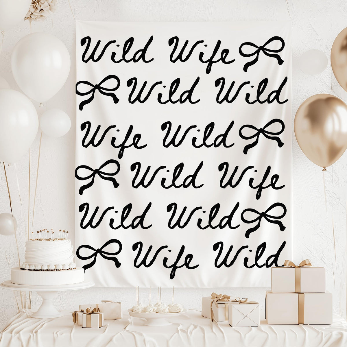 Wild Wild Wife Nashville bachelorette backdrop for western themed bride celebrations