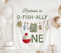 Personalized fishing first birthday banner with custom name and O Fish Ally One theme