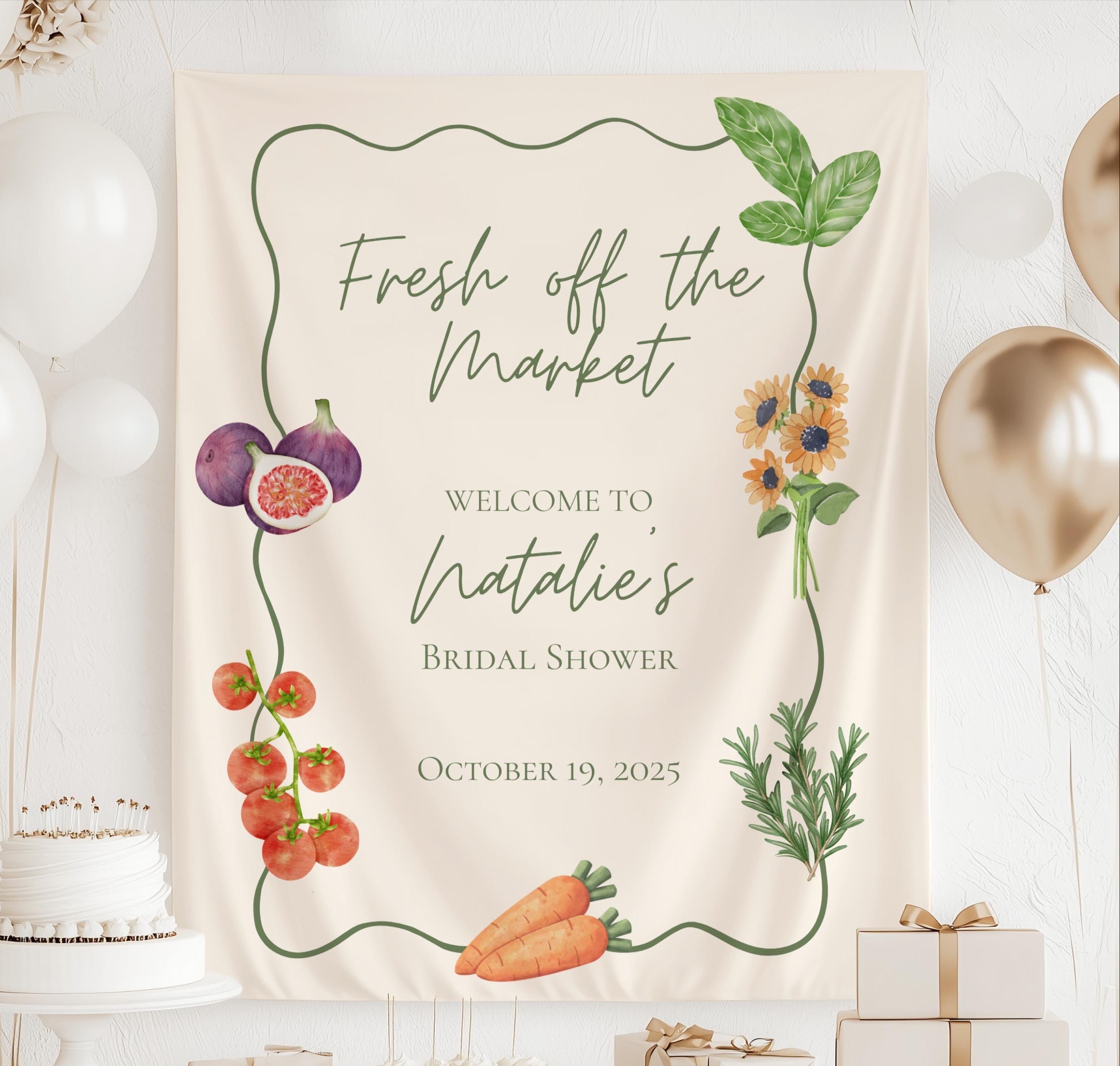 vegetable themed bridal shower decorations 