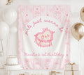 Personalized Girls Just Wanna Be One birthday banner with custom name for a coquette themed first birthday