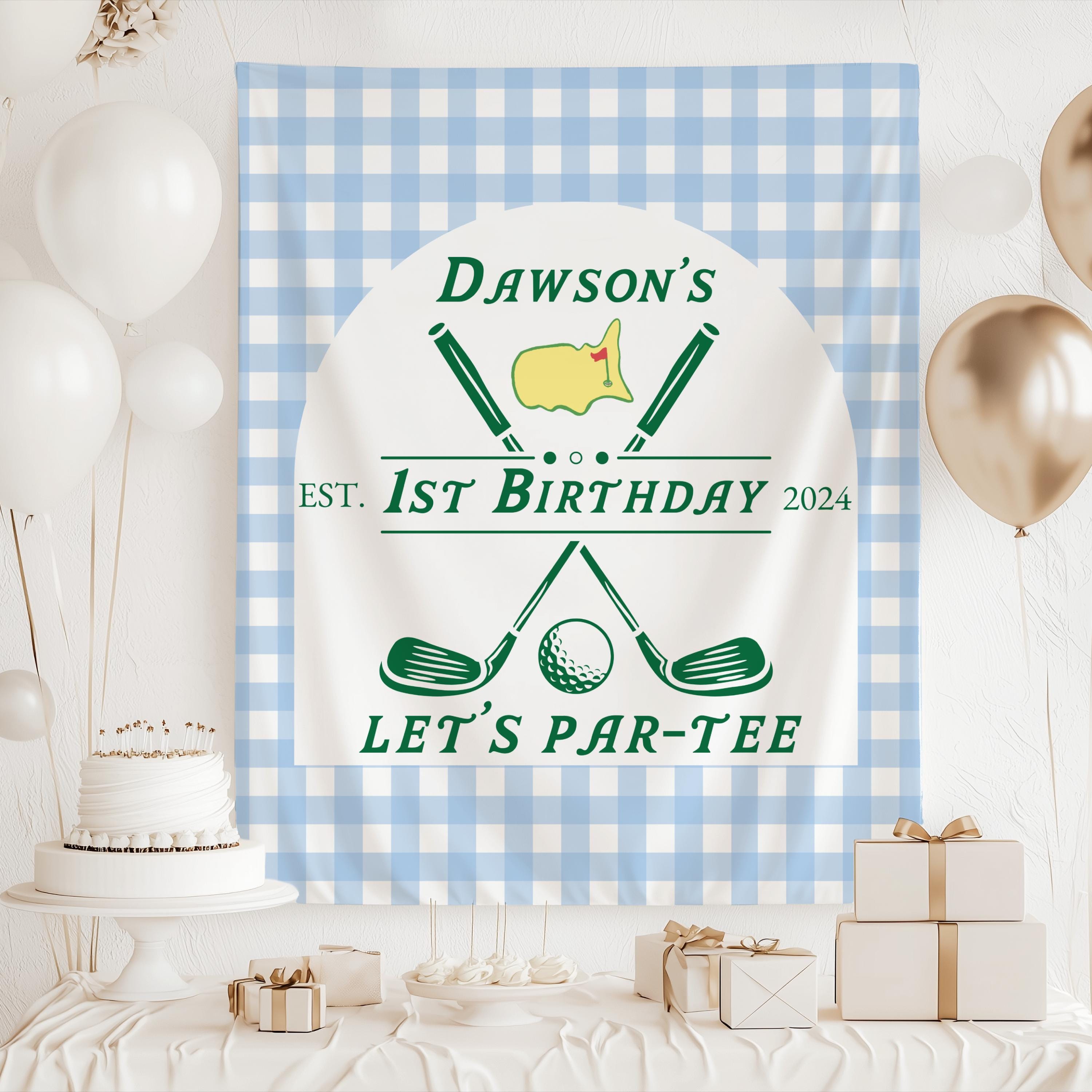 Custom golf themed birthday banner for golf lovers and birthday celebrations