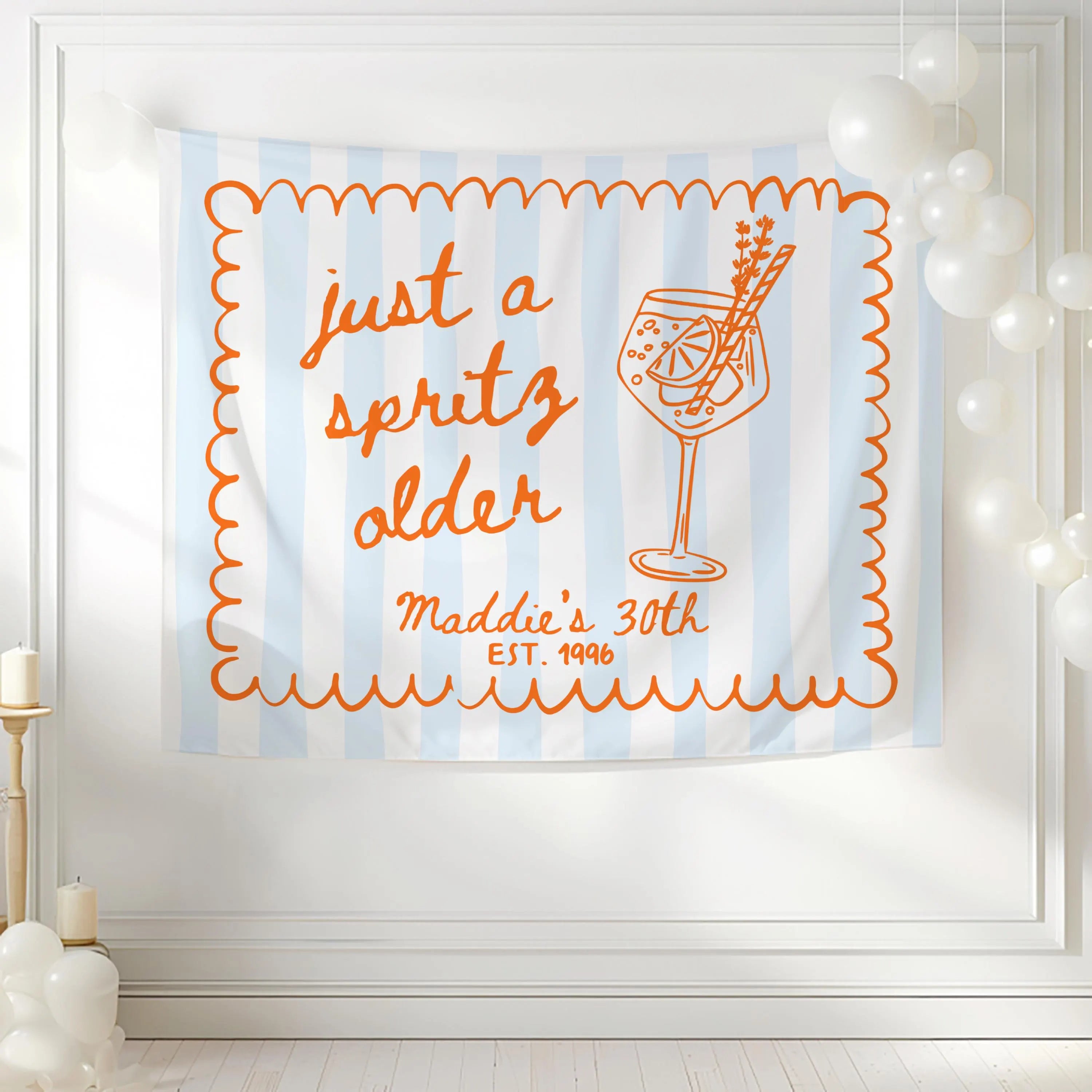 spritz themed birthday banner for 30th birthday