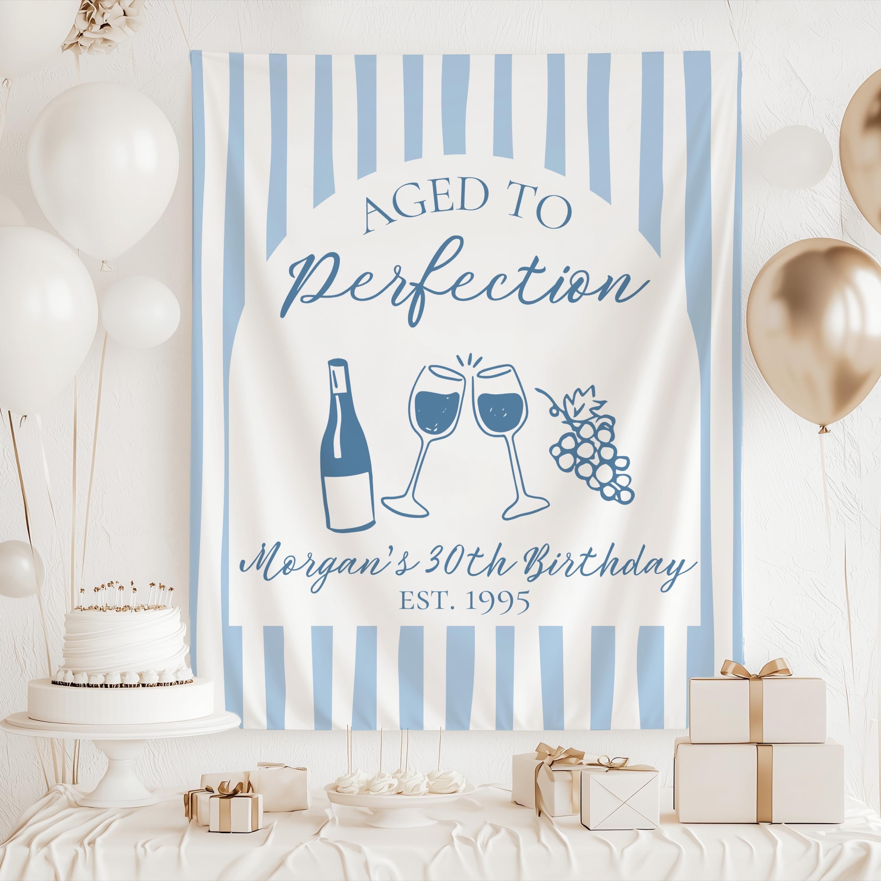 Elegant milestone birthday banner