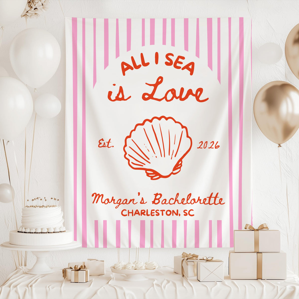 all she seas is love bachelorette tapestry