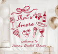 Personalized That's Amore bridal shower banner customized with the bride's name for an Italian themed bridal shower