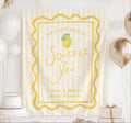 Personalized We Can't Wait to Squeeze You lemon baby shower banner
