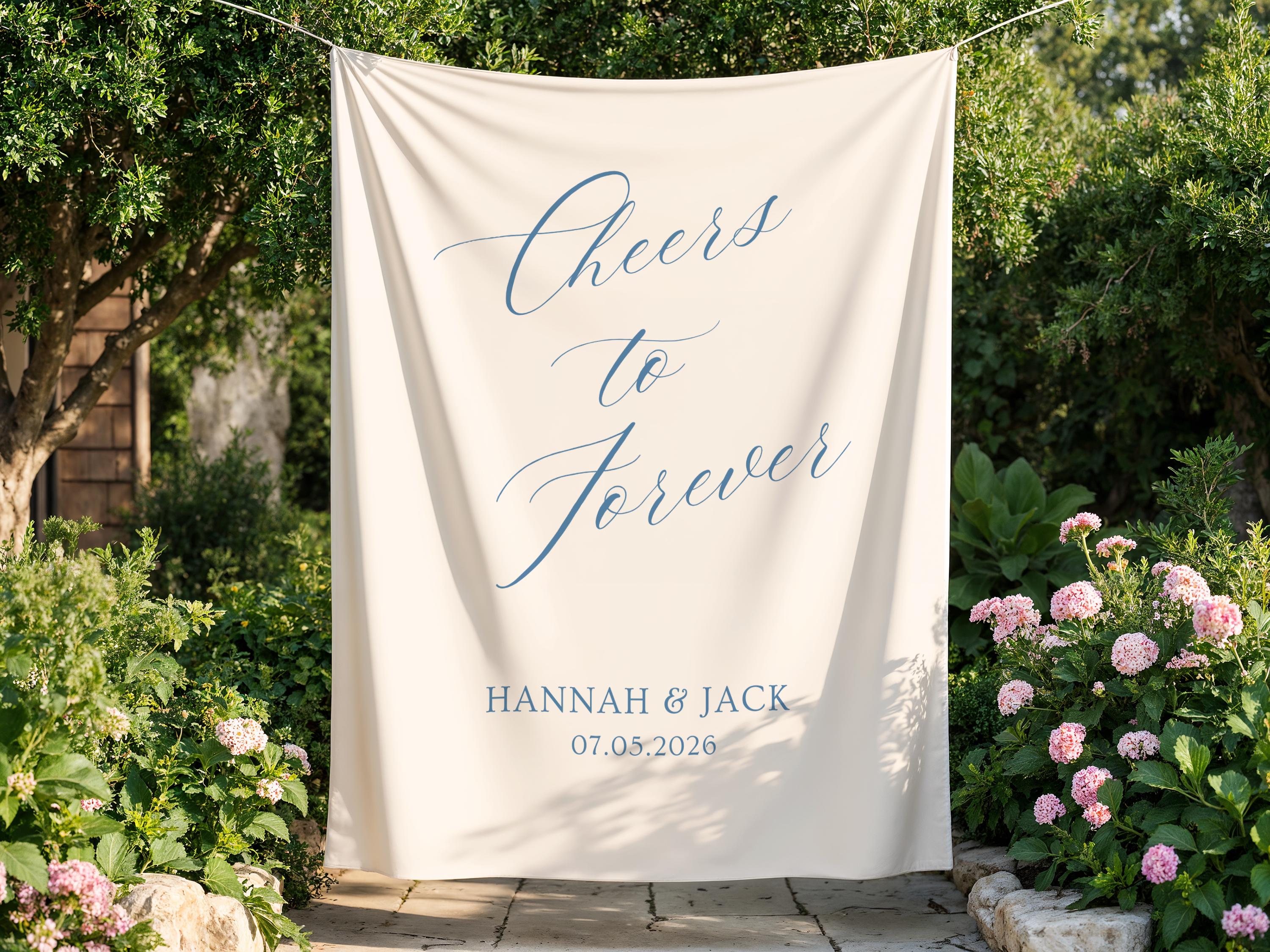 Wedding party decorations banner personalized for bridal showers engagements rehearsal dinners and receptions